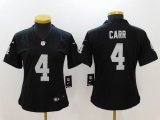 Women Nike Oakland Raiders 4 Carr black Color Rush Limited Jersey