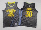 Youth Jordan logo Golden State Warriors #30 Stephen Curry black nba basketball jerseys