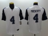 Dallas Cowboys #4 Dak Prescott Nike White Color Rush Limited Jersey