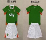2025-2026 Ireland team green white kid soccer jerseys home