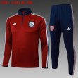 2025-2026 Arsenal club red navy soccer uniforms with Long Trousers B2539.jpg
