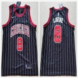 Nike Chicago Bulls #8 Zach LaVine BLUE basketball Jerseys-LC