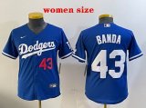 Women Nike Los Angeles Dodgers #43 Anthony Banda blue majestic baseball jerseys