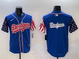 2025 Nike Dodgers blue usa flag baseball jerseys Joint name 02