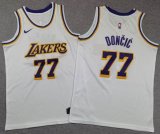 Youth Nike Los Angeles Lakers Luka Doncic #77 white NBA Basketball jerseys HL