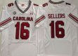 South Carolina Gamecock #16 LaNorris Sellers White college football jerseys