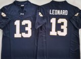 Norte Dame Fighting Irish #13 Riley Leonard navy college football jerseys 01
