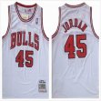 Chicago Bulls #45 Michael Jordan throwback white NBA Jersey