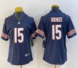 Youth Nike Chicago Bears #15 Rome Odunze Navy Color Rush Limited Jersey