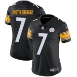 Women Pittsburgh Steelers #7 Ben Roethlisberger Nike black Color Rush Limited Jerseys