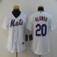 Women Nike New York Mets #20 Pete Alonso white majestic mlb baseball jersey