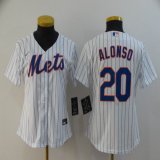Women Nike New York Mets #20 Pete Alonso white majestic mlb baseball jersey