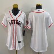 Women Nike Houston Astros blank white baseball jerseys -BD