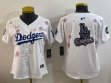 Women 2025 Nike Los Angeles Dodgers blank white fashion majestic baseball jerseys Sakura plate 03