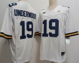 Michigan Wolverines #19 Bryce Underwood white college football jerseys