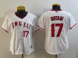 Women Los Angeles Angels #17 Shohei Ohtani white majestic baseball jersey