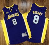 Los Angeless Lakers 8 Kobe Bryant Throwback Purple basketball Jerseys-LT